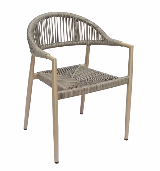 Chaises de restaurant empilables populaires en osier de rotin en plastique de haute qualité